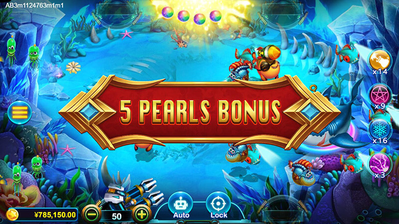 CQ9 Paradise Leviathan Fishing - 5 Pearls Bonus Game