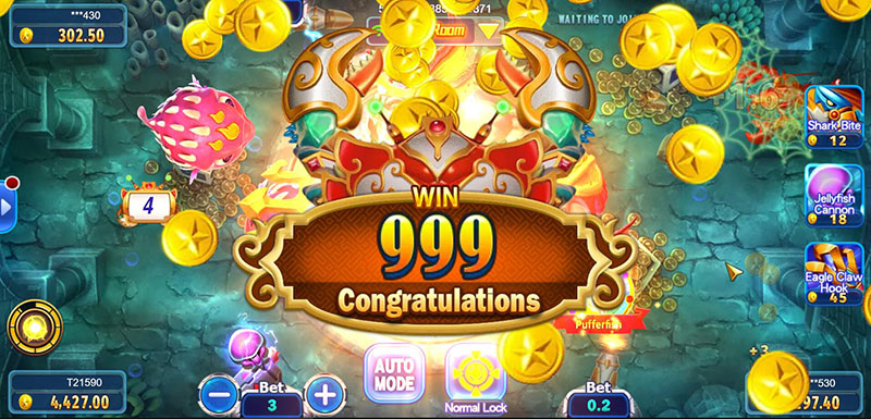 JILI All-Star Fishing - Crystal Crab Slot Machine Bonus Total Win