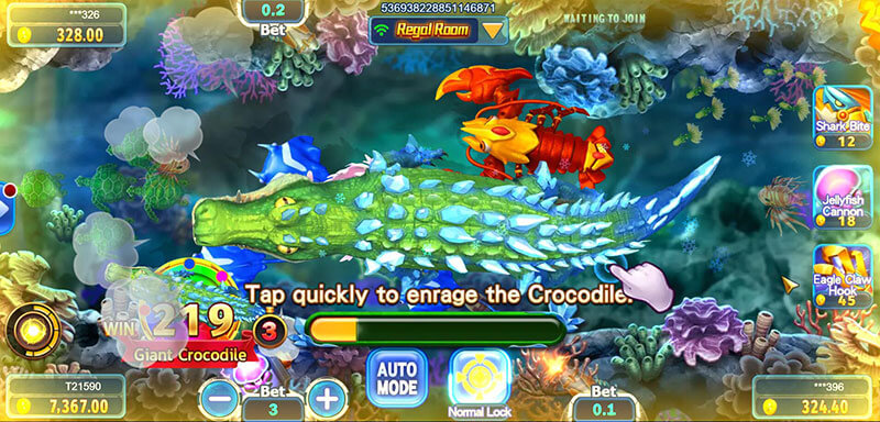 JILI All-Star Fishing - Giant Crocodile Mini-Game Bonus