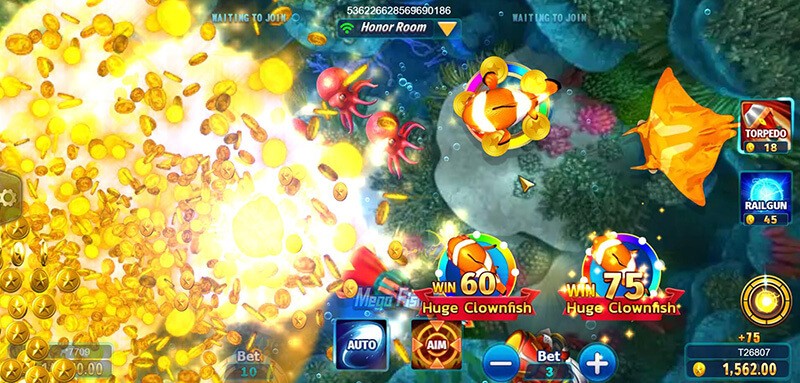 JILI Mega Fishing Paytable - Drill Crab Explodes Effect