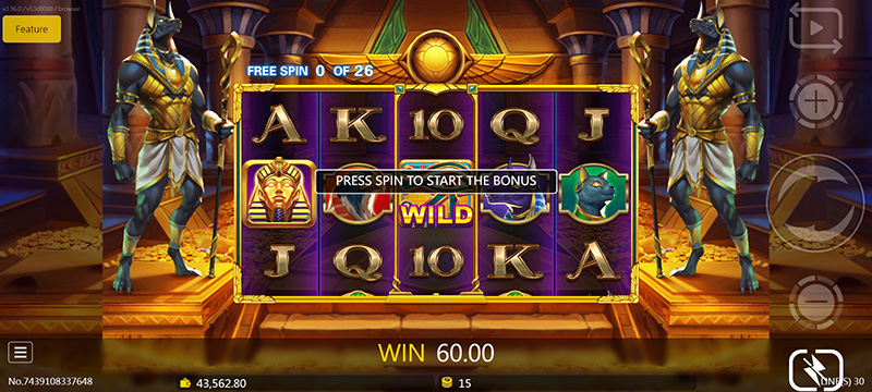 JDB Egypt Treasure Slot - Press Spin To Start The Bonus