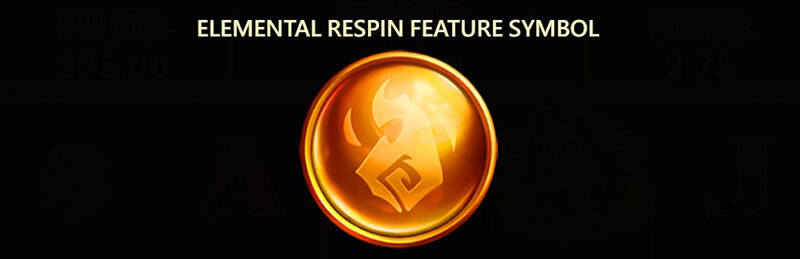 JDB Elemental Link Fire Slot - Elemental Respin Feature Symbol