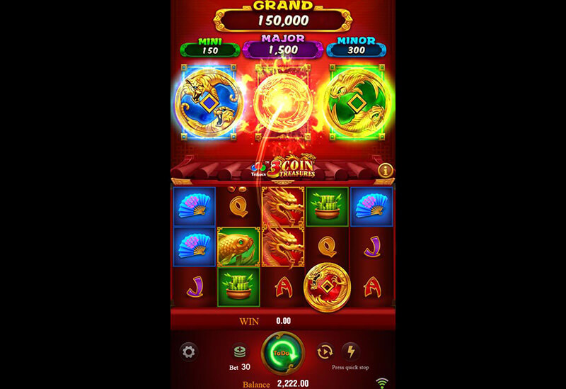 JILI 3 Coin Treasures TriLuck Slot - Dragon Lucky Coins Free Game