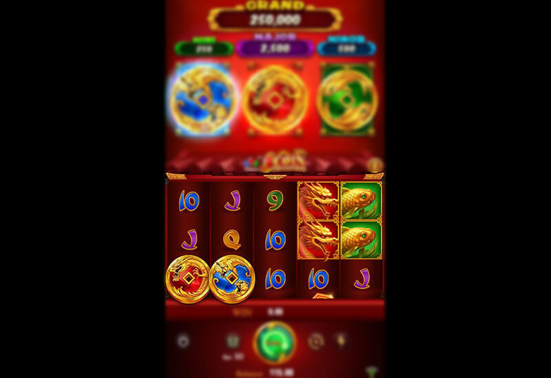 JILI 3 Coin Treasures TriLuck Slot - Tiger + Dragon Lucky Coins Free Game