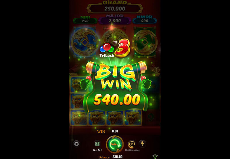 JILI 3 Coin Treasures TriLuck Slot - Big Win