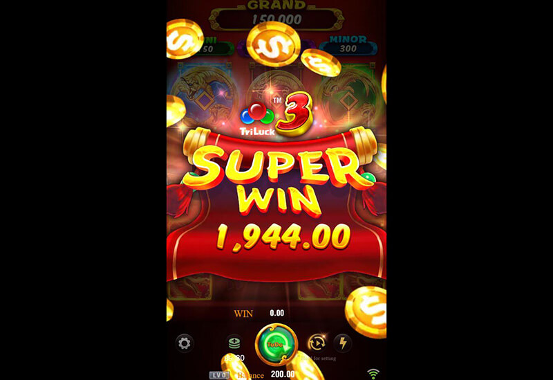 JILI 3 Coin Treasures TriLuck Slot - Super Win