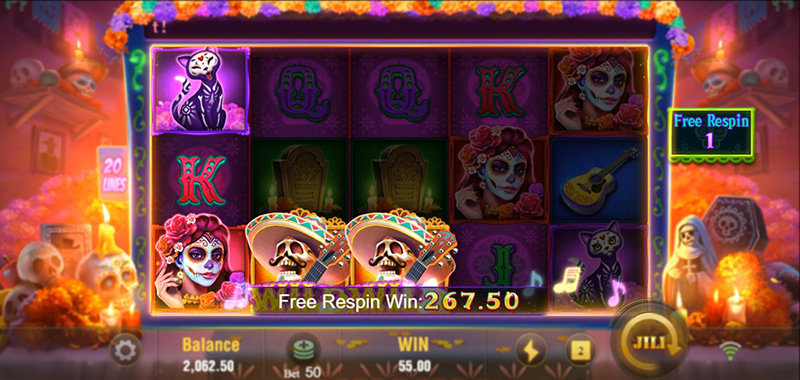 JILI Bone Fortune Slot - Wild Symbols Nudge Out The Reels