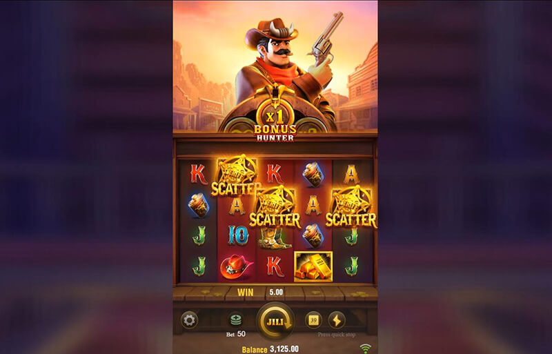 JILI Bonus Hunter Slot - Triggered Free Spins Bonus