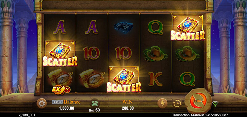 JILI Book Of Gold Slot - 3 Scatter Symbols Trigger Free Spins Bonus Game