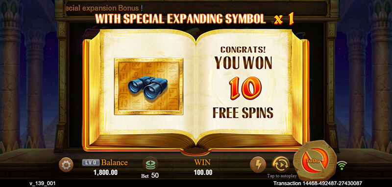 JILI Book Of Gold Slot - Random Special Expansion Symbol