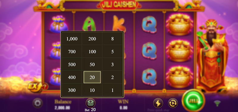 JILI Caishen Slot - Betting Option, Auto Spin, Turbo Spin