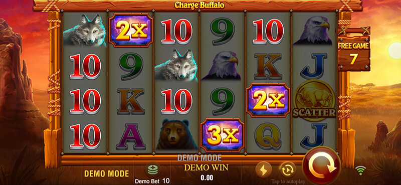 JILI Charge Buffalo Slot - Wild Card Extra Multiplier