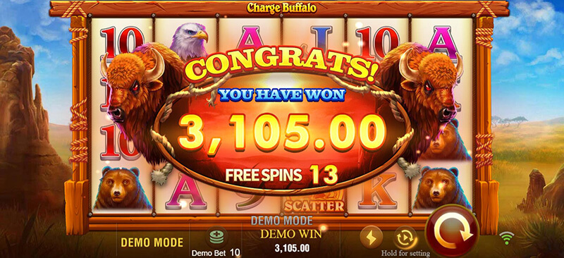 JILI Charge Buffalo Slot - Big Win Bonus