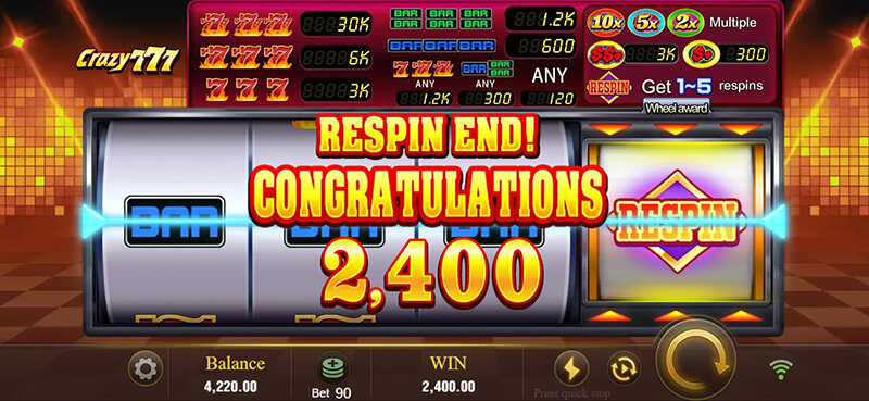 JILI Crazy 777 Slot - Big Win Bonus