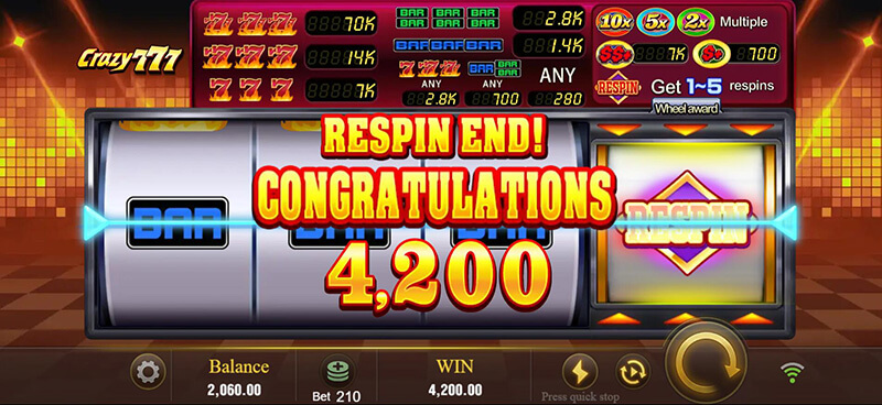 JILI Crazy 777 Slot - Big Win Bonus