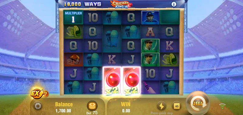 JILI Cricket King 18 Slot - Extra Bet Feature For Multiplier x2