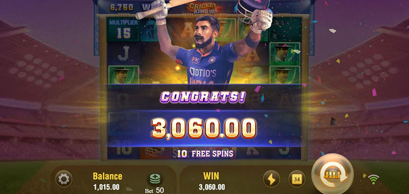 JILI Cricket King 18 Slot - Total Win