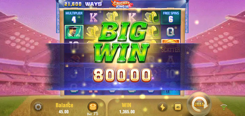 JILI Cricket King 18 Slot - Big Win