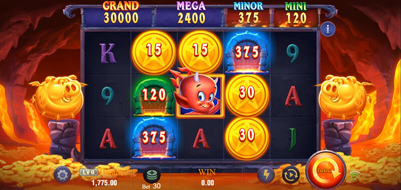 JILI Devil Fire 2 Slot - Little Devil Symbol Unlocks All The Bonuses