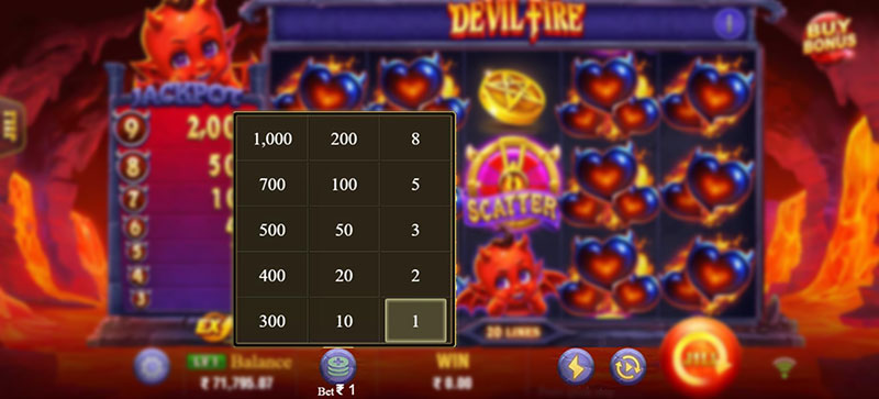 JILI Devil Fire Slot - Betting Option, Auto Spin, Turbo Spin