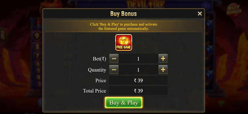 JILI Devil Fire Slot - Buy Bonus