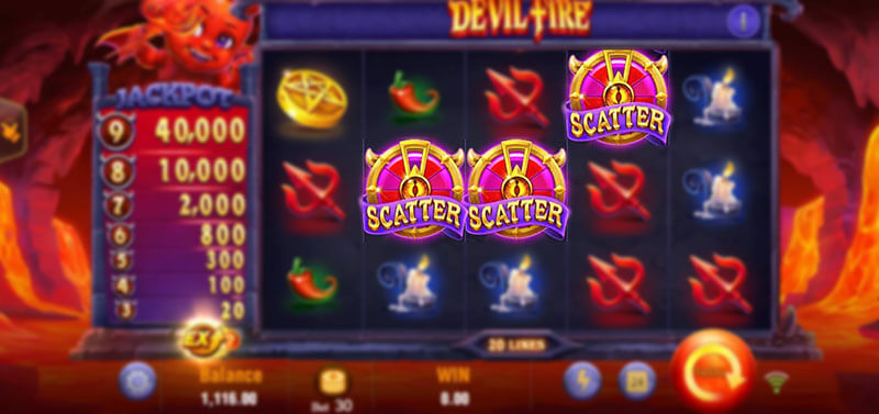 JILI Devil Fire Slot - Trigger Free Spins Bonus