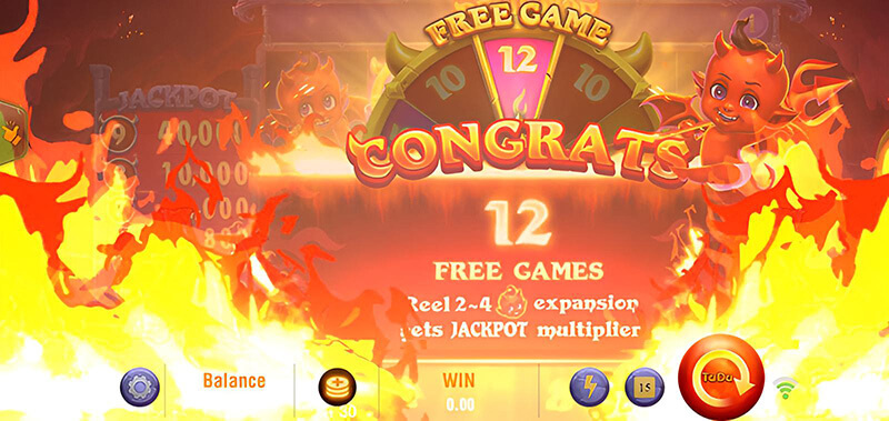 JILI Devil Fire Slot - 12 Free Spins