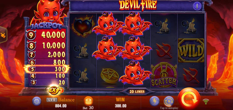 JILI Devil Fire Slot - Jackpot Bonus