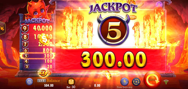 JILI Devil Fire Slot - 5 Jackpot Bonus Visual Effects