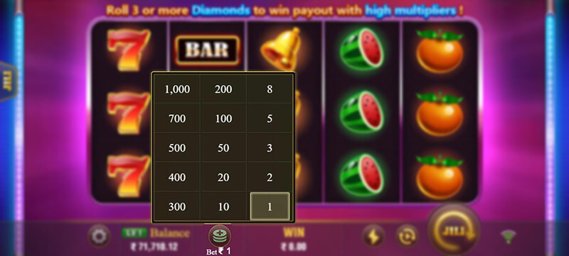 JILI Diamond Party Slot - Betting Option, Auto Spin, Turbo Spin