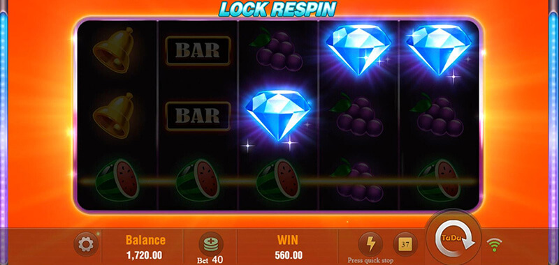 JILI Diamond Party Slot - Lock Respin Winning Combination