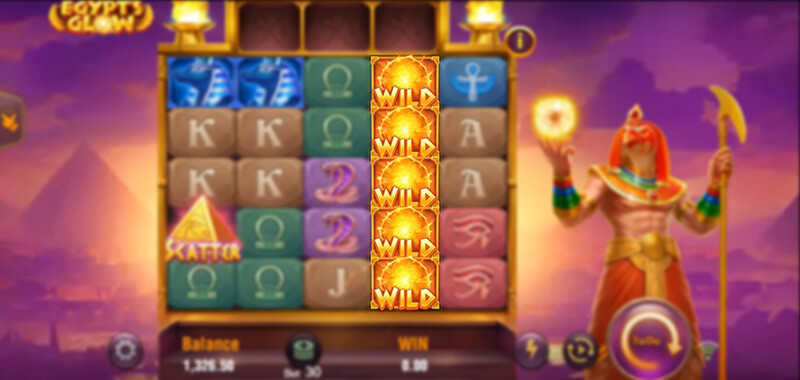 JILI Egypt's Glow Slot - Transforms Single Wild Symbols