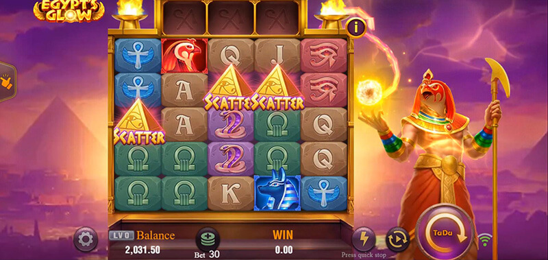 JILI Egypt's Glow Slot - Free Spins Bonus