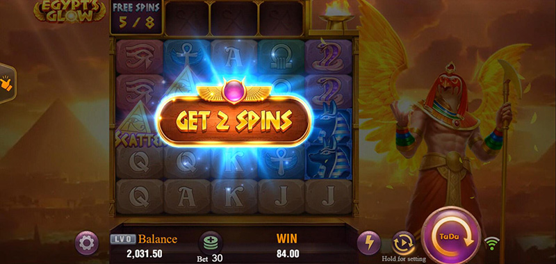 JILI Egypt's Glow Slot - Get 2 Additional Free Spins