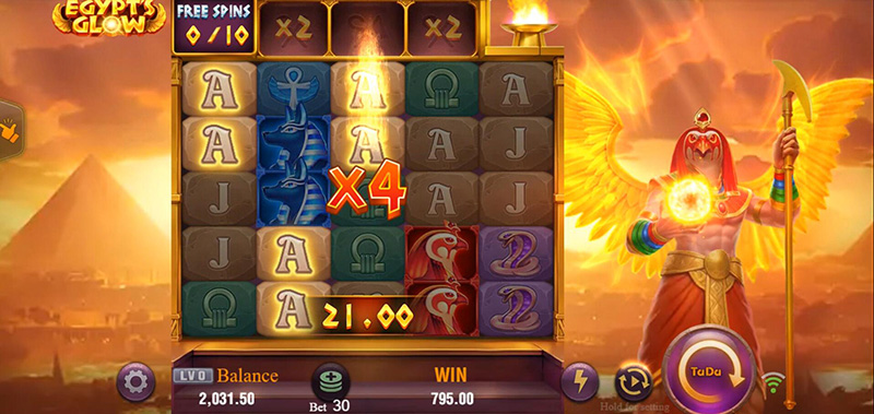 JILI Egypt's Glow Slot - Win Multiplier Accumulate