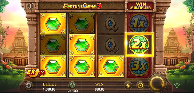 JILI Fortune Gems 3 Slot - Win Multiplier Wheel