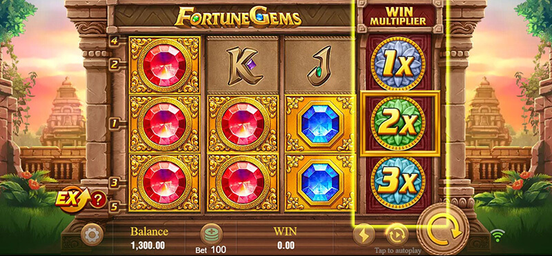 JILI Fortune Gems Slot - Multiplier Bonus Wheel