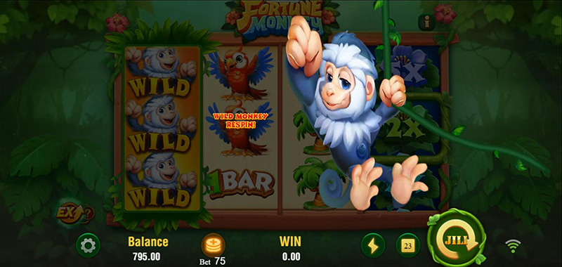 JILI Fortune Monkey Slot - Trigger Free Respin