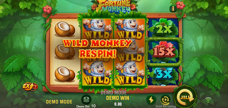 JILI Fortune Monkey Slot - Trigger Free Respin