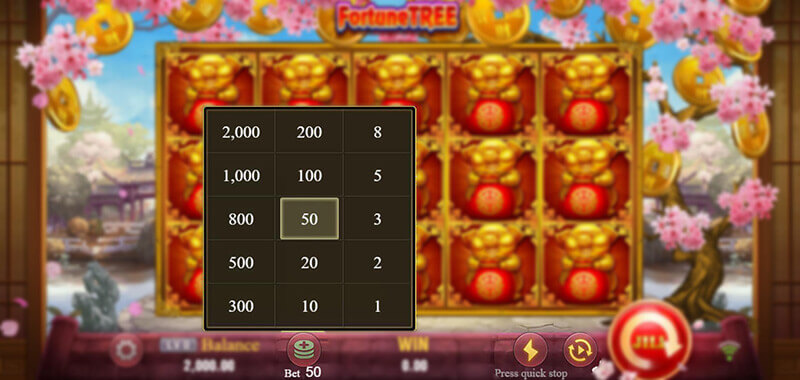 JILI Fortune Tree Slot - Betting Option, Auto Spin, Turbo Spin