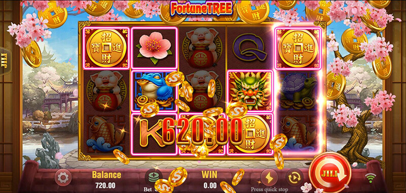 JILI Fortune Tree Slot - Golden Coins AS Wild Symbols