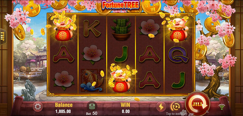 JILI Fortune Tree Slot - Triggered Free Spins Bonus