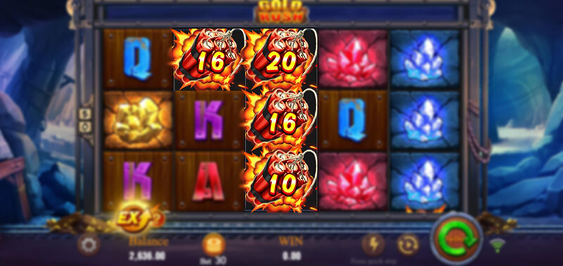 JILI Gold Rush Slot - Bomb Symbol