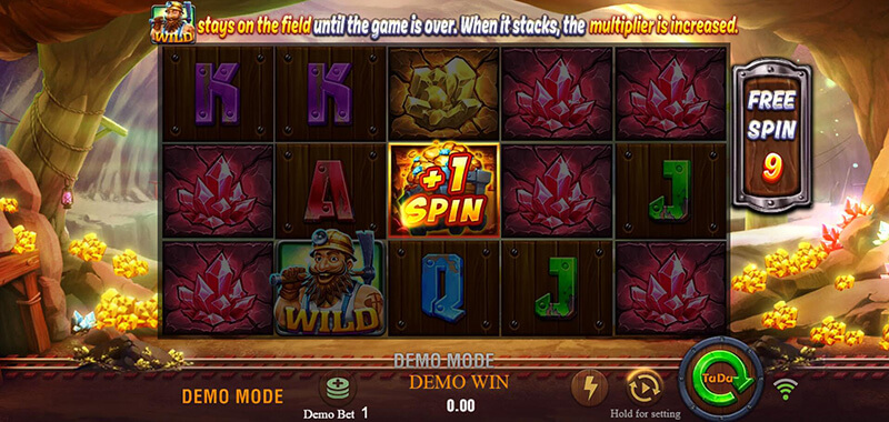 JILI Gold Rush Slot - Free Games +1SPIN Symbol