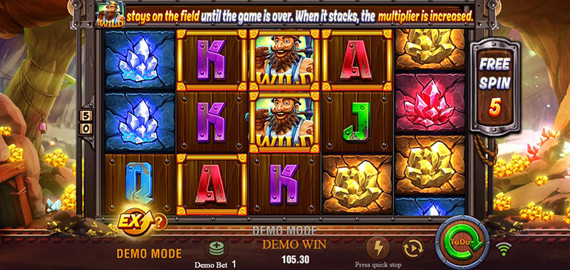 JILI Gold Rush Slot - Golden Frame Transforms Into Wild Symbols