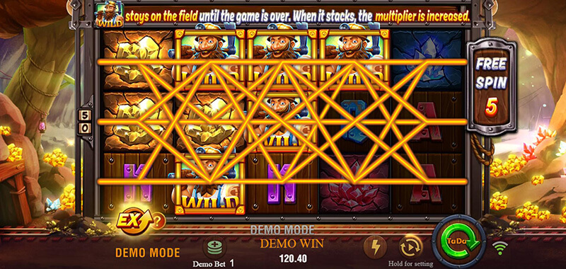 JILI Gold Rush Slot - Golden Frame Transforms Into Wild Symbols