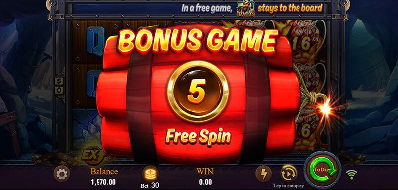 JILI Gold Rush Slot - Bonus Game Mode