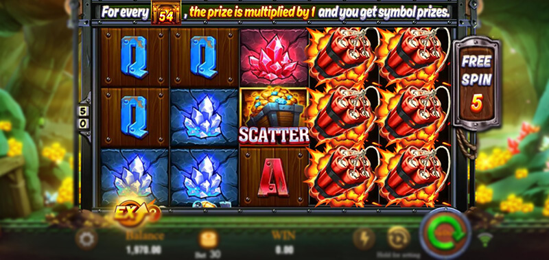 JILI Gold Rush Slot - Bonus Symbols Collected Value