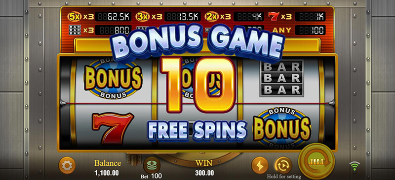 JILI Golden Bank Slot - Bonus Game 10 Free Spins