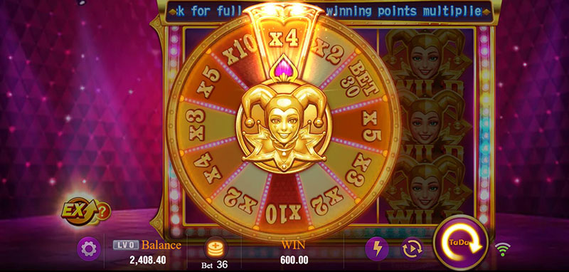 JILI Golden Joker Slot - Lucky Wheel x4 Multiplier Bonus